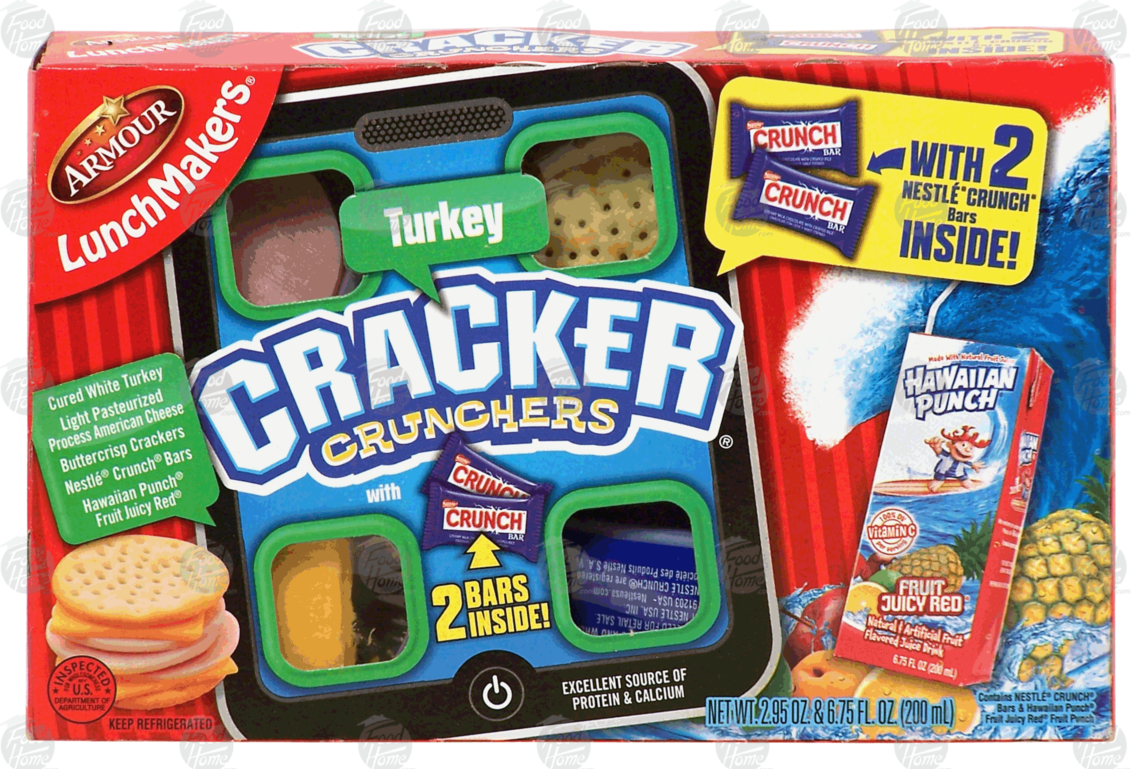 Armour Lunch Makers turkey cracker crunchers, 2.95 oz & 6.67 fl oz drink Full-Size Picture